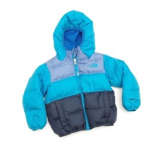 North Face Blue 2T Reversible Down Coat